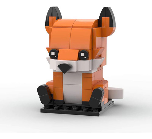 Fox Square Head - Fox-themed Creative Animal Building Blocks