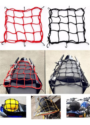 Red Malla Elastica Porta Casco Moto Con Ganchos Universal F1