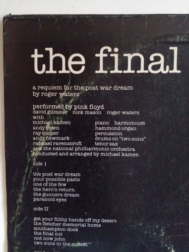 Lp Pink Floyd The Final Cut Capa Dupla 1983 1 Tiragem (Usado)
