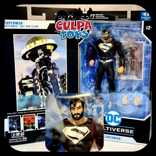 --- Culpatoys Dc Superman Black Suit Mcfarlane --- (Usado)