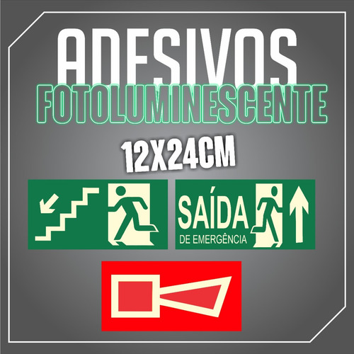 Placa De Ps / Pvc Com Adesivo Fotoluminescente 0,24x0,12