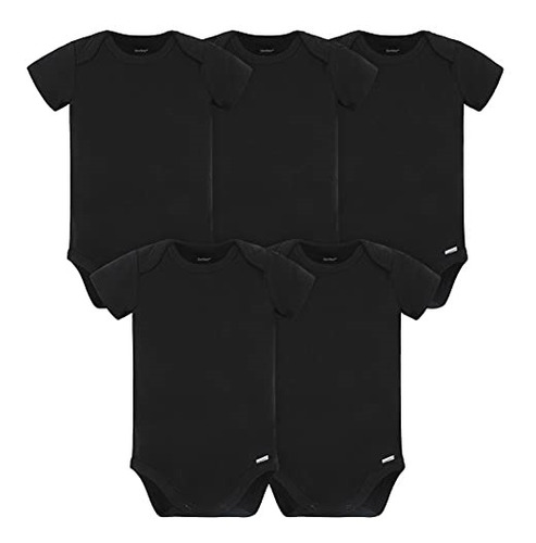 Ropa Para Bebe Paquete De 5 Bodys Unisex Negros Talla 12m