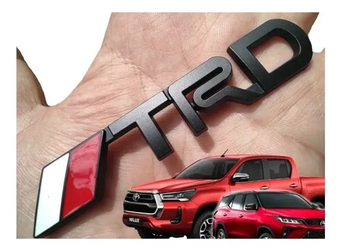 Emblema Trd Toyota Baul Race Metálico Negro Deportivo Sport