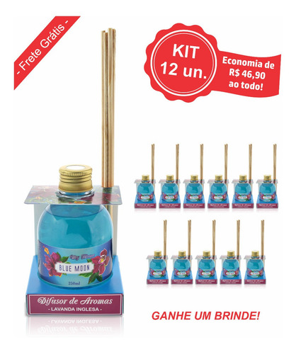 Kit Difusor Varetas 250 Ml My Home (12un.)