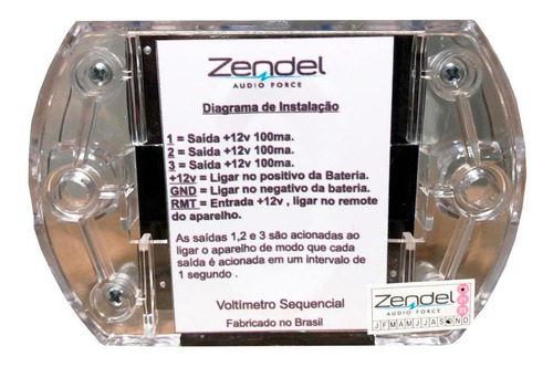Voltímetro Sequencial Vs3 Digital Led Vermelho Voltagem
