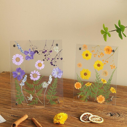 Marco De Flores Presionado Clear Frame Acrylic Frame