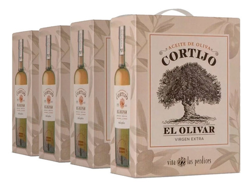 Aceite De Oliva El Cortijo Bag In Box 3 Litros Pack X 4