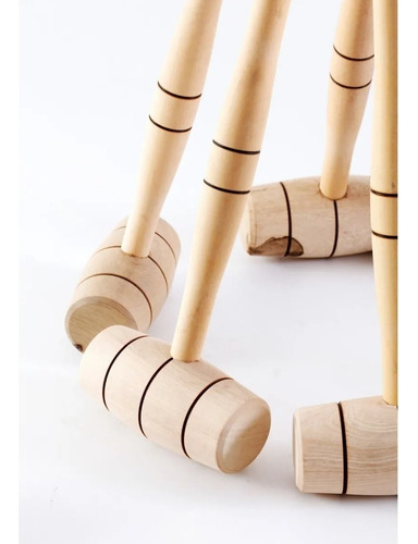 Juego Croquet Infantil Madera Natural Con Arcos P/ Niño Baum