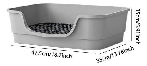 Caja De Arena Abierta En Forma De U Delantera Rebajada, Gris