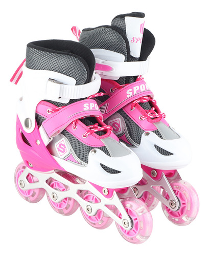 Patines Ajustable Niño Niña Con Kit Protecciones