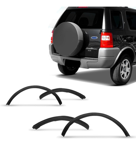 Alargador Paralama Traseiro Ecosport 03 07 Frontal Posterior