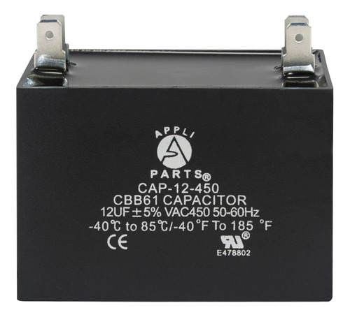 Condensador/ Capacitor Appli Parts 12 Mfd 450vac Rectangular