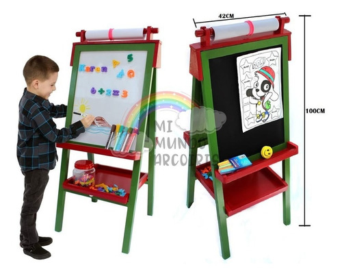 Imagen 1 de 2 de Pizarra Acrílica Imantada De Niños / Caballete De Arte