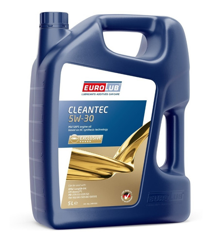 Aceite 5w30 Full Sintetico Cleantec Eurolub 5 Lts