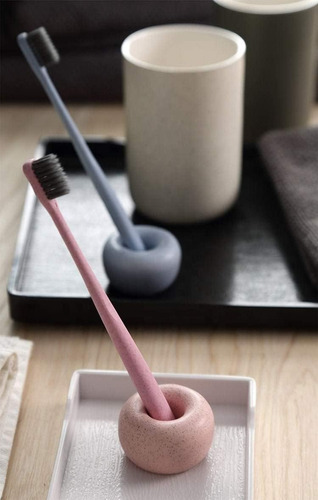 Mini Soporte Cepillo De Dientes Cerámica Mate Minimalista