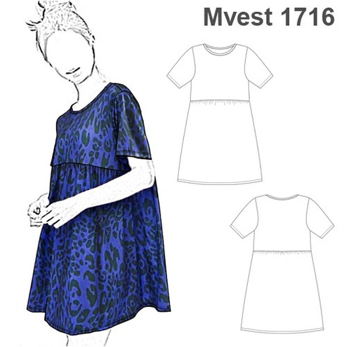 Imagen 1 de 1 de Moldes Vestido Tunica Oversize Mujer