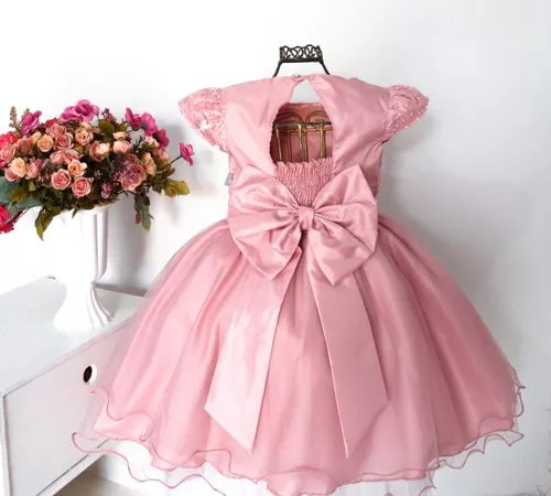 Vestido De Festa Pontilhado Rosa De Alta Qualidade, Roupa Para