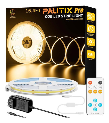 ~? Pautix Cob Led Tira De Luz 16.4ft / 5m 2400leds Blanco Cá