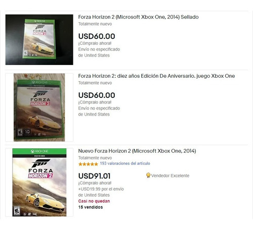 Forza Horizon 2 Xbox One - Nuevo Sellado!!!