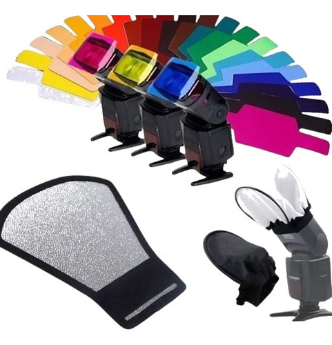 Difusor Gelatina Rebatedor Para Flash Speedlight Externo
