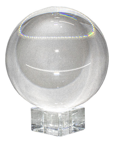 Bola Esfera De Cristal Adivinación Mediana 12 Cm (con Base)