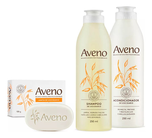 Combo Aveno Shampoo Acondicionador Jabon Avena