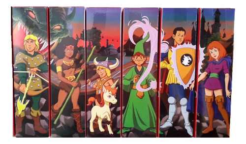 Caverna Do Dragão 6 Personagens + Uni Dungeons & Dragons