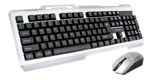 Combo Gamer Inalambrico Teclado Y Mouse Noga Nkb Steel