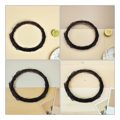 Juego De 2 Coronas De Ratán Natural Para Halloween Diy, Colo