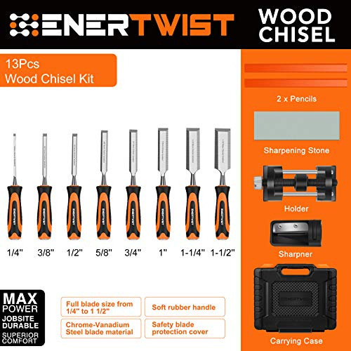 Juego De Cinceles De Madera 13 Piezas Herramientas Carpinter