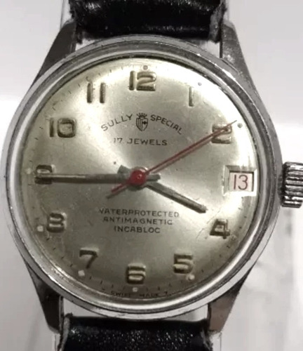 Fino Reloj Suizo Sully Special '50s Antíguo Vintage 