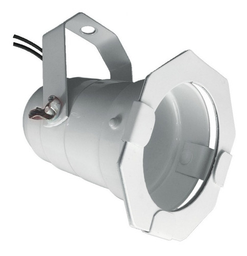 Imagem 2 de 4 de Canhão Refletor Par 20 Branco Com Porta Gelatina - Spot Luz