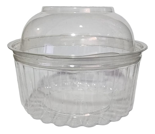 Pote Contenedor Bisagra Ensaladero Tapa Domo 40/12 X50 Und