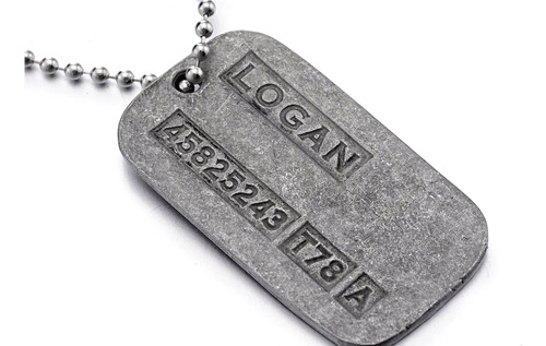 Collar Xmen Logan Wolverine Saga Pelicula 1 Chapa 50x25mm