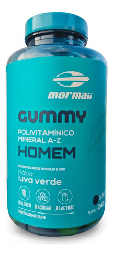 Gummy Policitamínico Mineral Homen Mormaii Uva Verde 240g