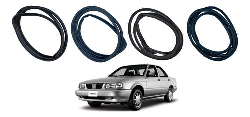 Kit Empaque Puerta Nissan Tsuru Iii Con Grapa Original 4 Pcs