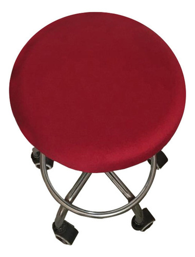 2 Piezas Cojín Para Taburete De Bar Redondo Vino Rojo