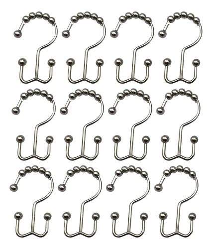 Anillos Para Cortinas De Ducha, 12 Unidades, Ganchos De Meta