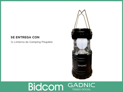 Farol Luz Led Solar Campamento Extensible Gadnic Recargable