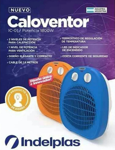 Imagen 4 de 7 de Caloventor Calefaccion Con Corte Automatico Bajo Consumo