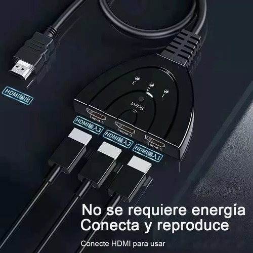 Switcher Hdmi 1080p 3 Entradas 1 Salida Selector Connector