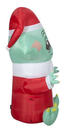 Inflable D Navidad Star Wars Baby Yoda Santa Grogu 1.52m *sk