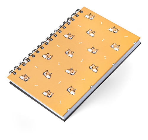 Libreta De Pasta Dura A5 | Diseño De Animales Media Carta Amarillo