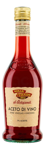 Vinagre De Vino Tinto Italiano Monari Federzoni 500ml