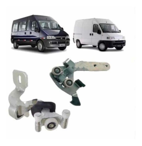 Kit Carrinho Guia Central E Inferior Fiat Ducato 2003/16 2pc