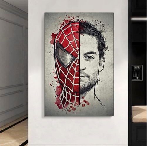 Cuadro Decorativo Tobey Maguire Spiderman Artistico 50x75cm