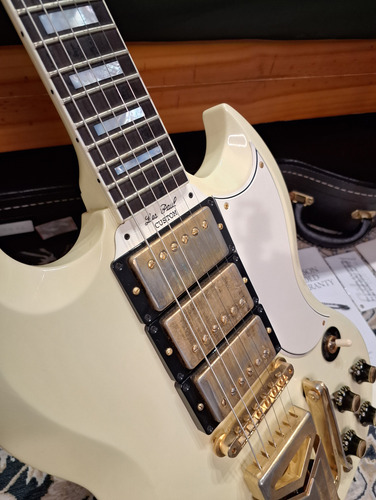 Gibson Custom Shop Sg Les Paul 1961 60th Anniversary Destro Polaris White Ébano (Usado)