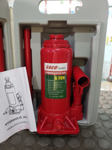 Imagen 3 de 3 de Gato Hidraulico Tipo Botella 6 Toneladas Marca Saco