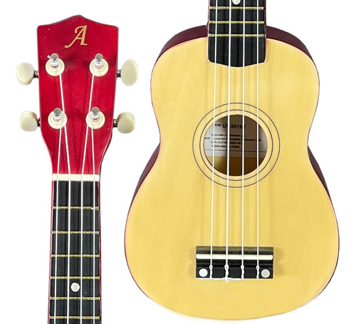 Ukulele Soprano Versátil Bom Barato Uks01 Nt C Palhetas