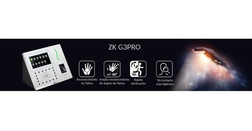 Zkteco G3pro Control Acceso Y Asist. Facial Palmas Tarjetas